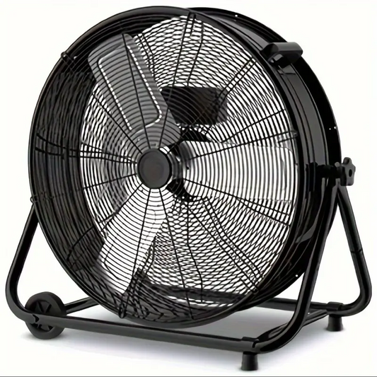 24-Inch High-Velocity Floor Fan - Black
